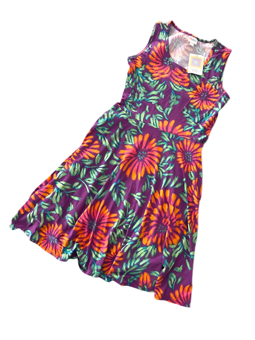 LuLaRoe, Nicki, purple coral jumbo floral