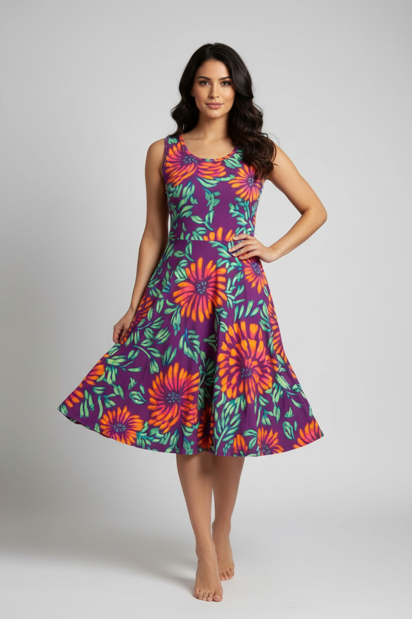 Nicki - Purple Coral Jumbo Floral