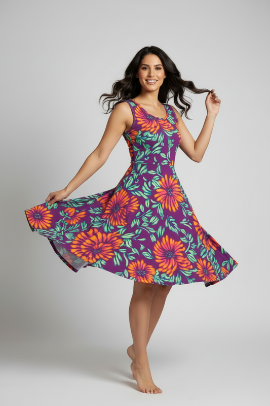 Nicki - Purple Coral Jumbo Floral