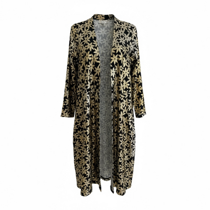 Elegant - LuLaRoe Sarah - Black Silver Gold Flower