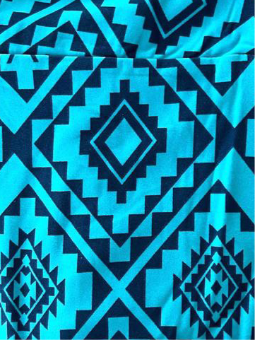 Leggings - Turquoise Navy Tribal