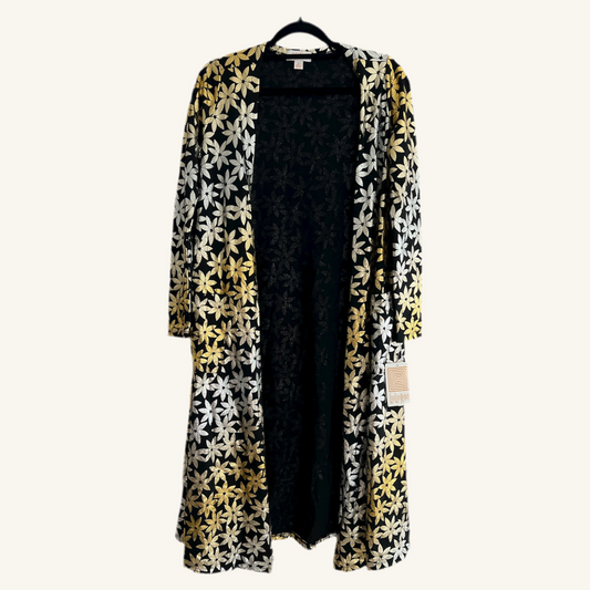 Elegant - Sarah - Black Silver Gold Flower