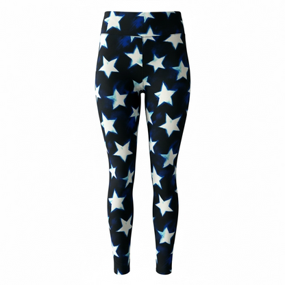 Leggings - Black Blue White Stars