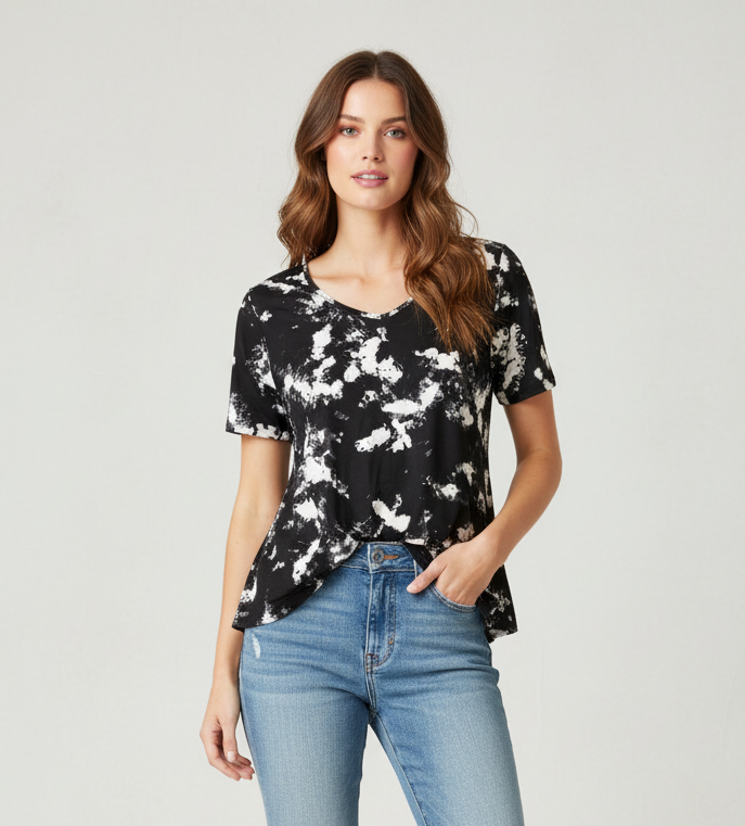 Perfect T - Black White Wash