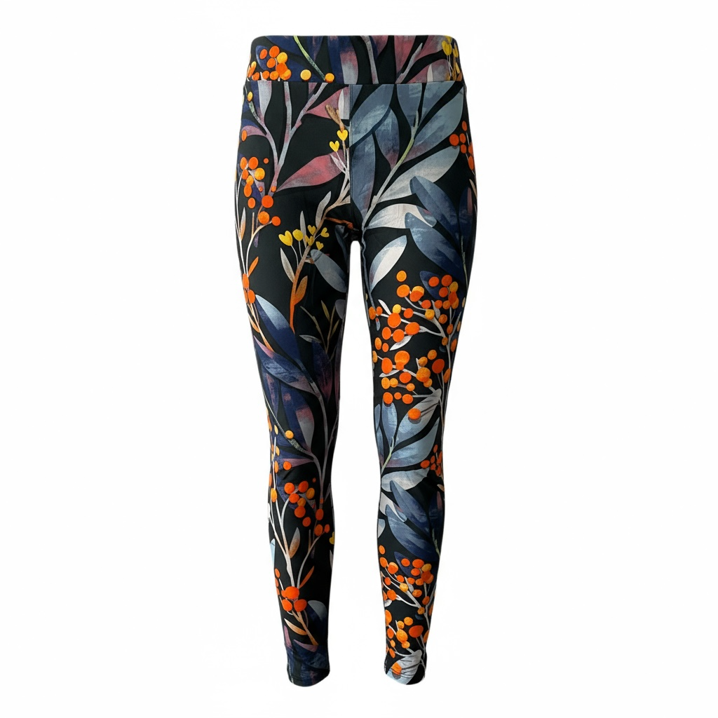 Leggings - Black Botanical