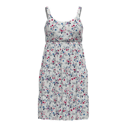Amanda - White Red Blue Ditsy Floral