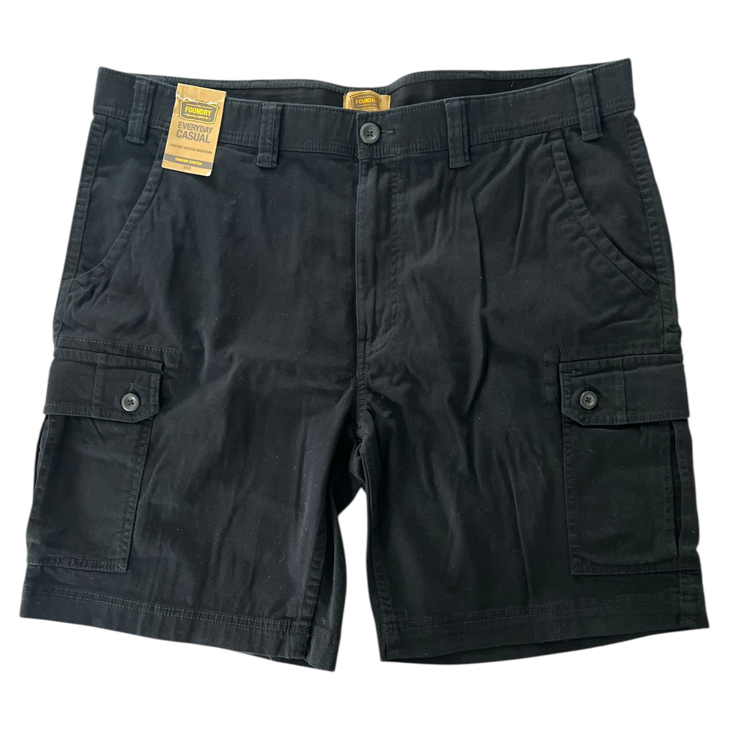 The Foundry Big and Tall - Men’s Black Cargo Shorts