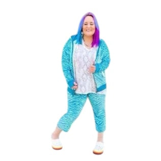 Cozy Crystal Teal Animal Print