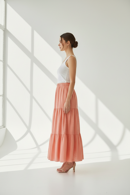 Poppy Maxi Skirt - Pale Pink