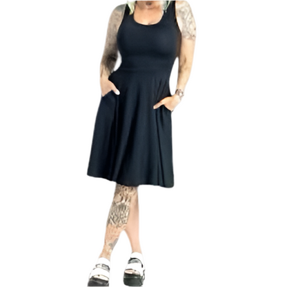 LuLaRoe solid black Nikki dress