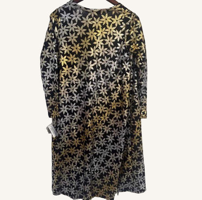 black silver and gold flower LuLaRoe Sarah cardigan