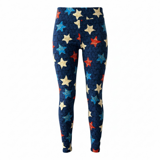 Leggings - Red White and Blue Stars