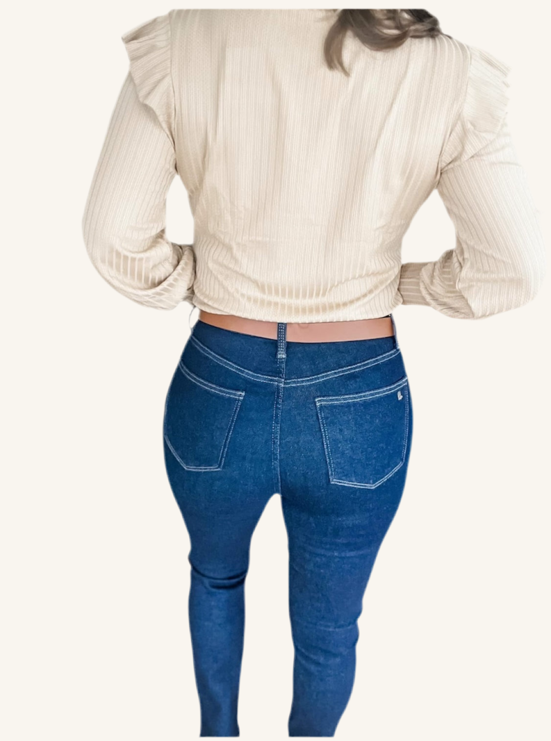 Seamed Denim - Capri Wash Denim