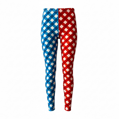 Leggings - Red White Blue Check