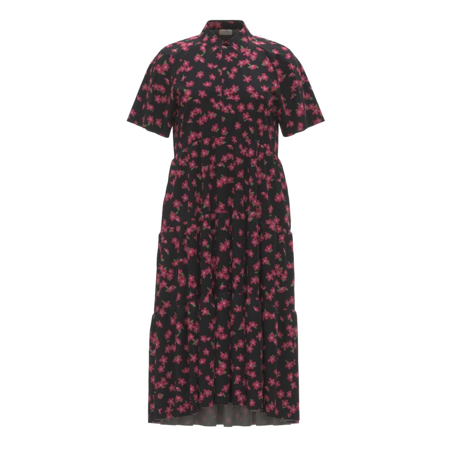 Helene - Black Pink Ditsy Floral