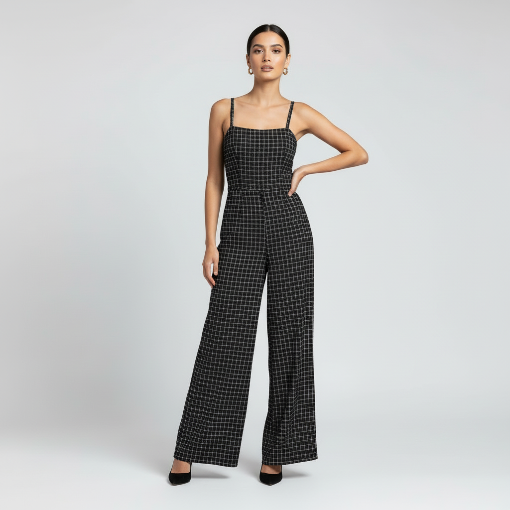 Leola - Black White Plaid