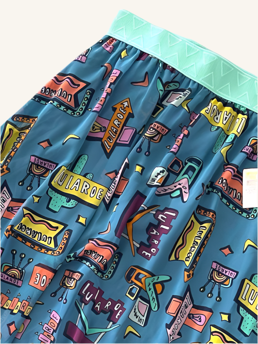 Lola Midi Skirt - LuLaRoe Vintage Signs