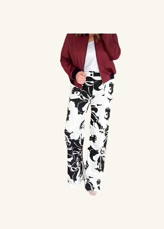 Emery - Black White Abstract Floral