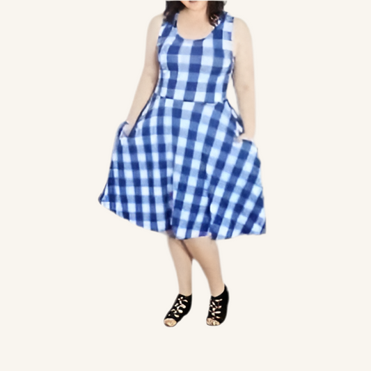 Nicki - Blue White Check