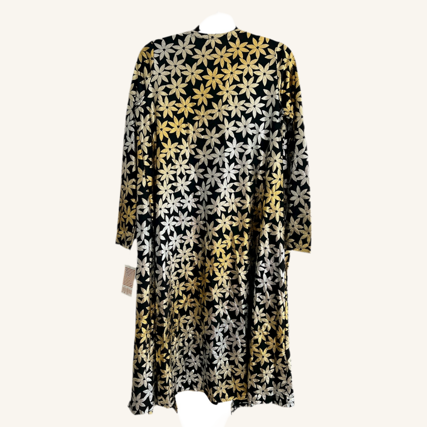 Elegant - Sarah - Black Silver Gold Flower