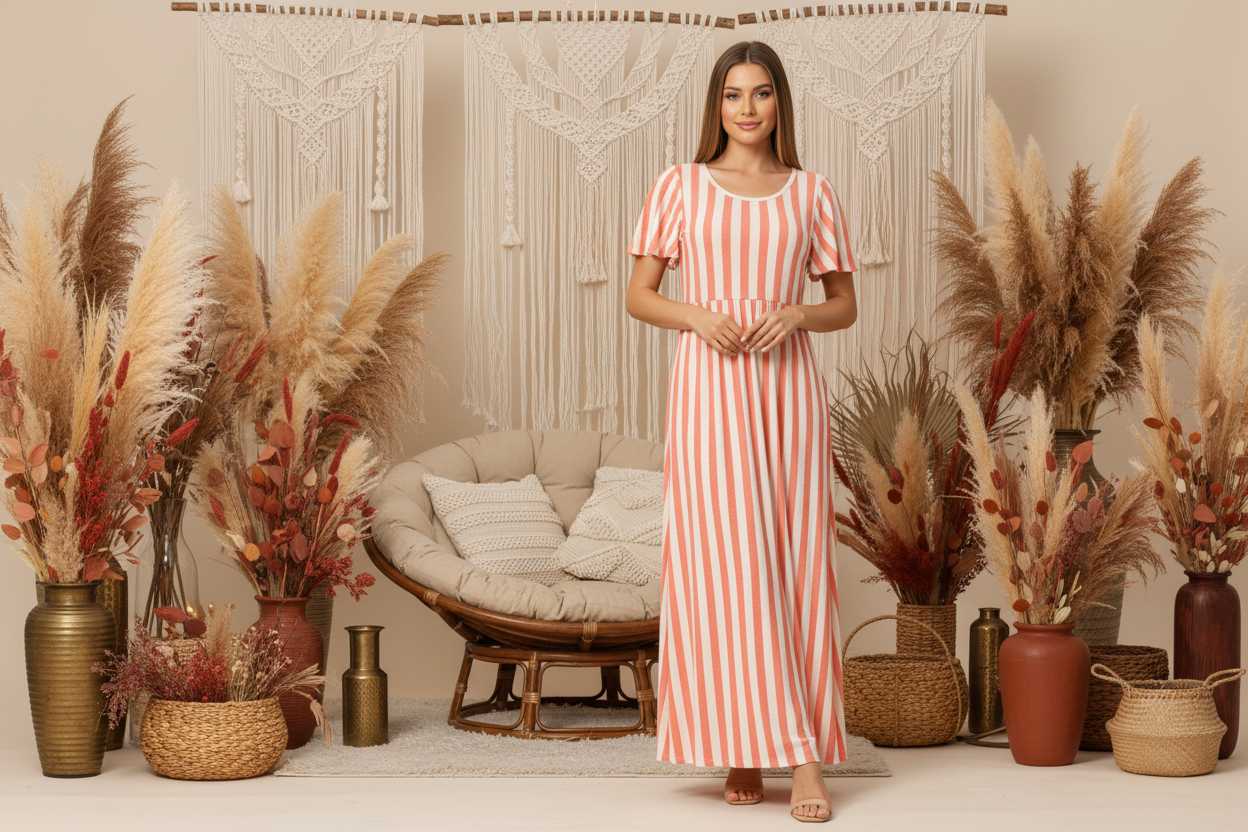 Riley - Pink Candy Stripe