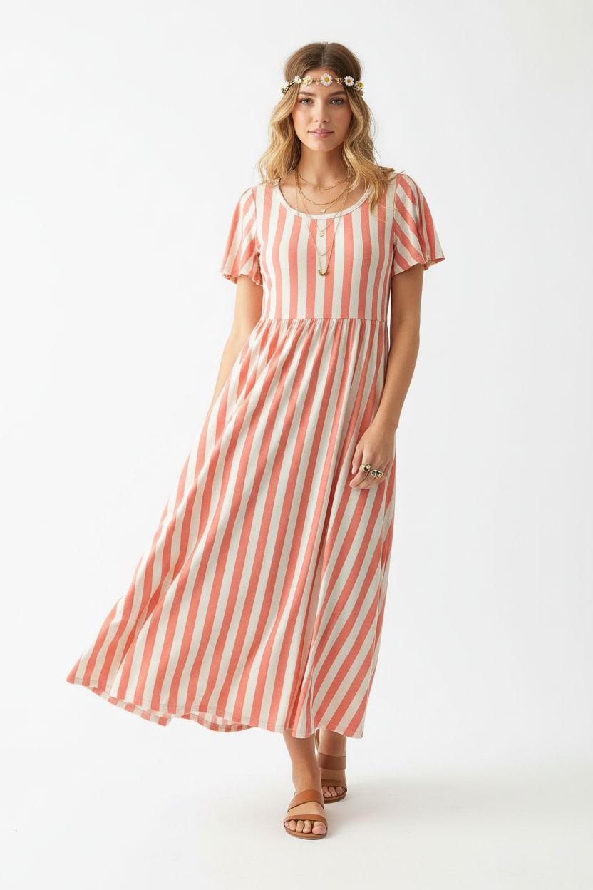 Riley - Pink Candy Stripe