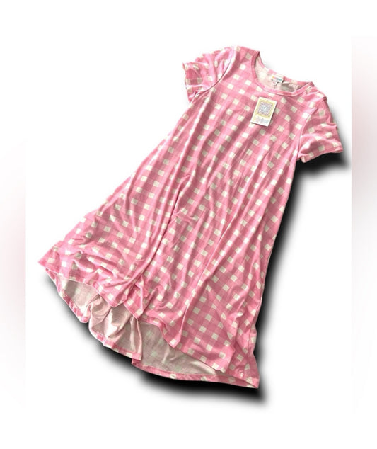LuLaRoe Carly - Pink Checkerboard