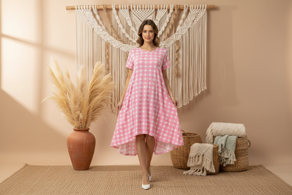 LuLaRoe Carly - Pink Checkerboard