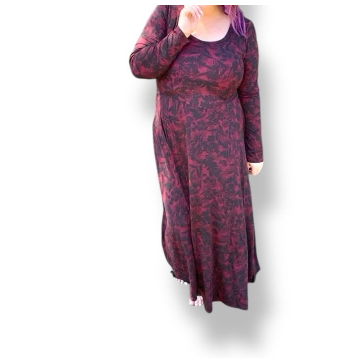 Ryane - Black Burgundy Floral