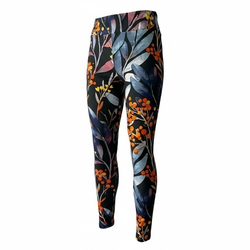 Leggings - Black Botanical