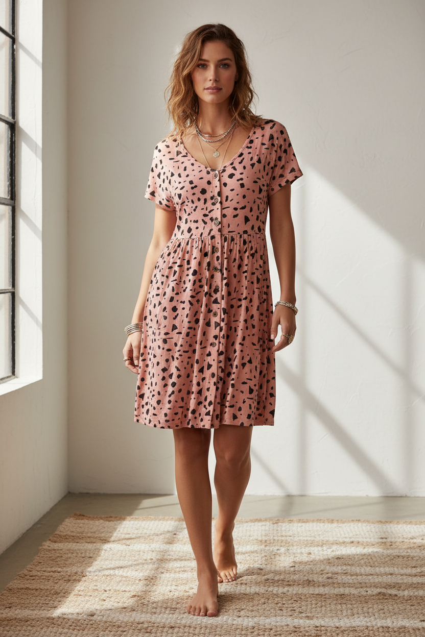 Heidi - Pink Charcoal Terrazzo