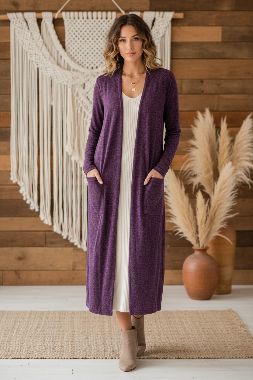 Vintage LuLaRoe - Sarah Cardigan - Solid Purple