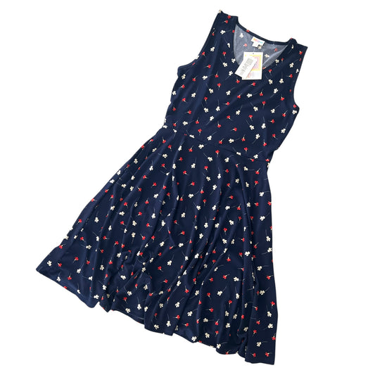 Nicki A- Line Dress - Red White and Blue Floral