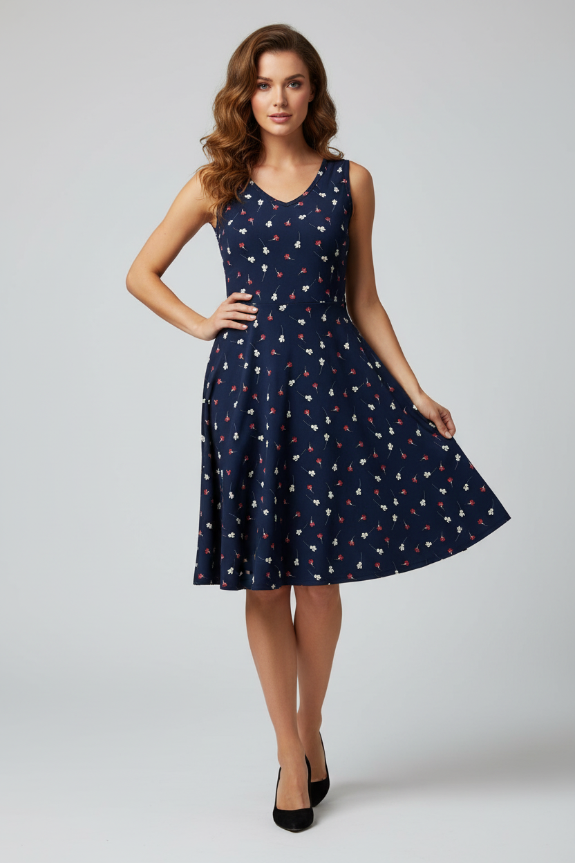 Nicki - Red White and Blue Floral