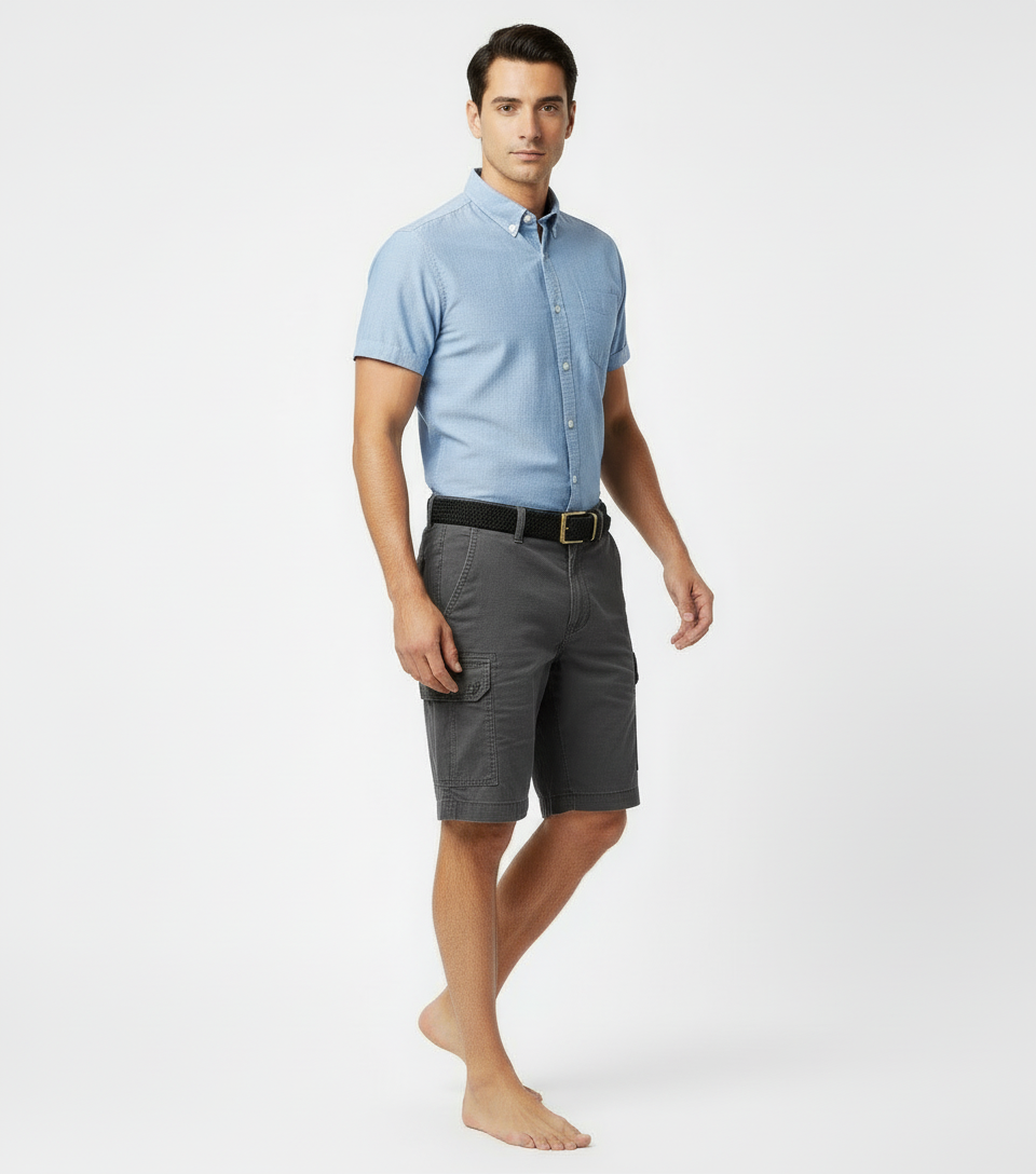 The Foundry Big and Tall - Men’s Dark Gray Cargo Shorts