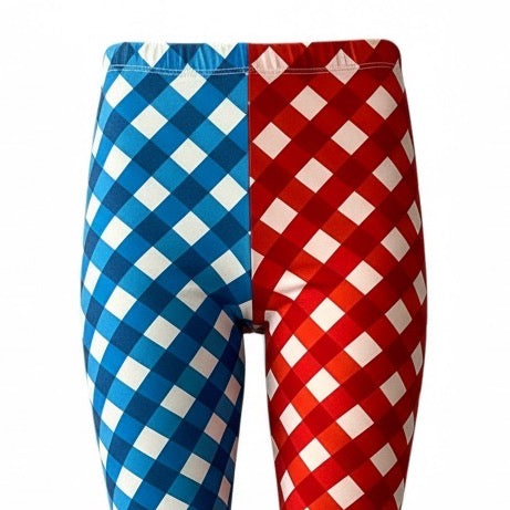 Leggings - Red White Blue Check