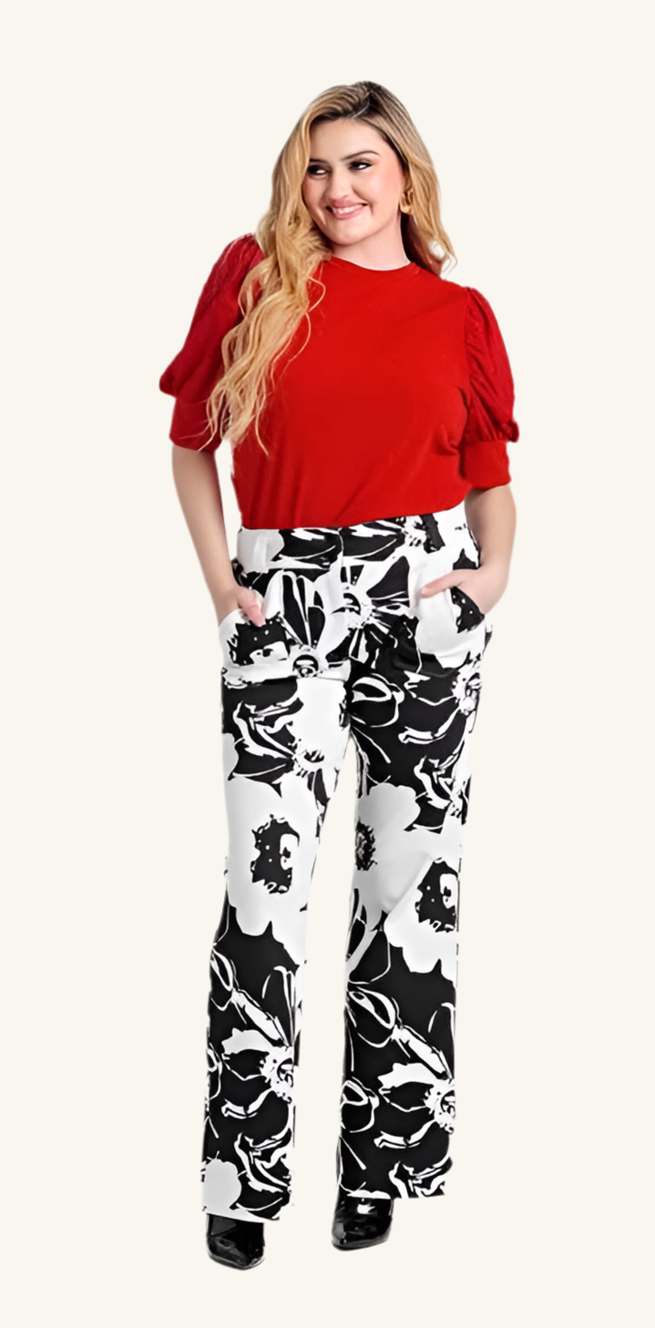 Emery - Black White Abstract Floral