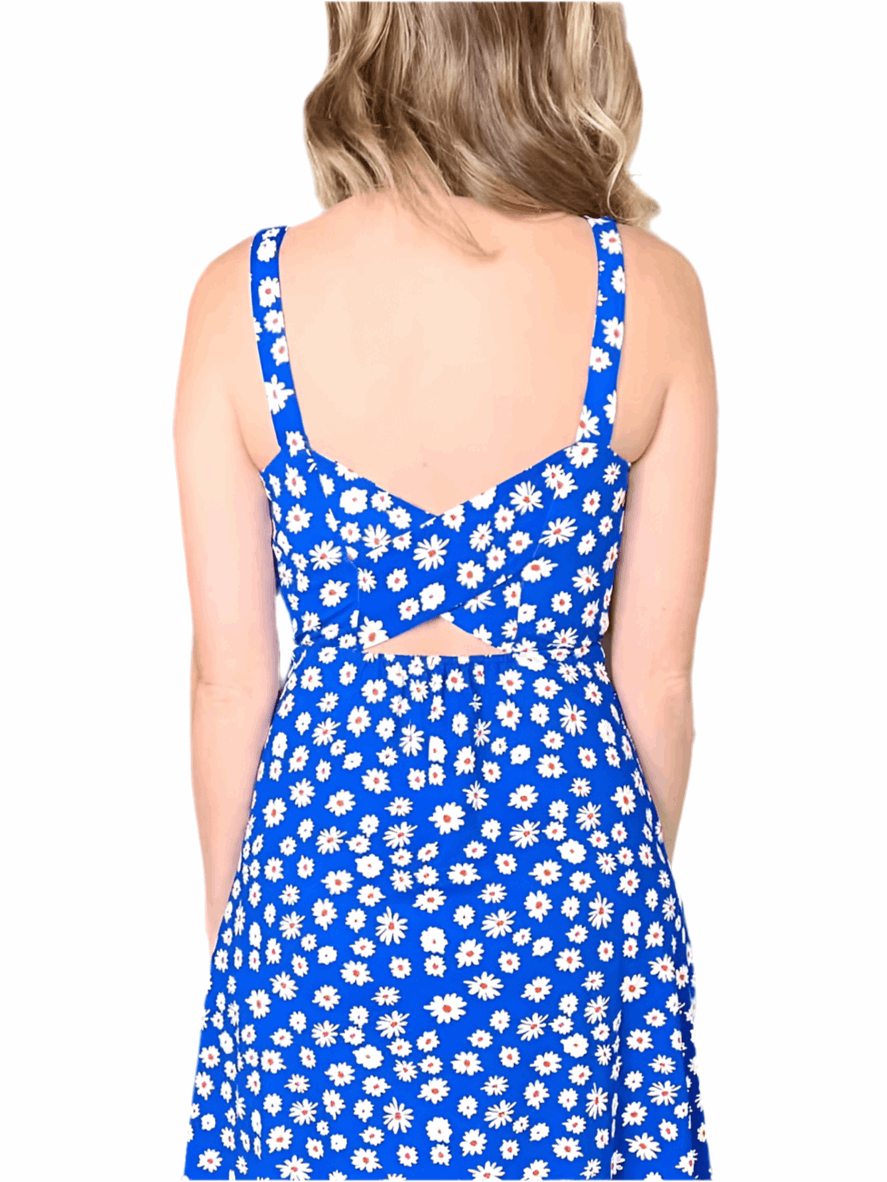 Navy - Blue White Small Daisies