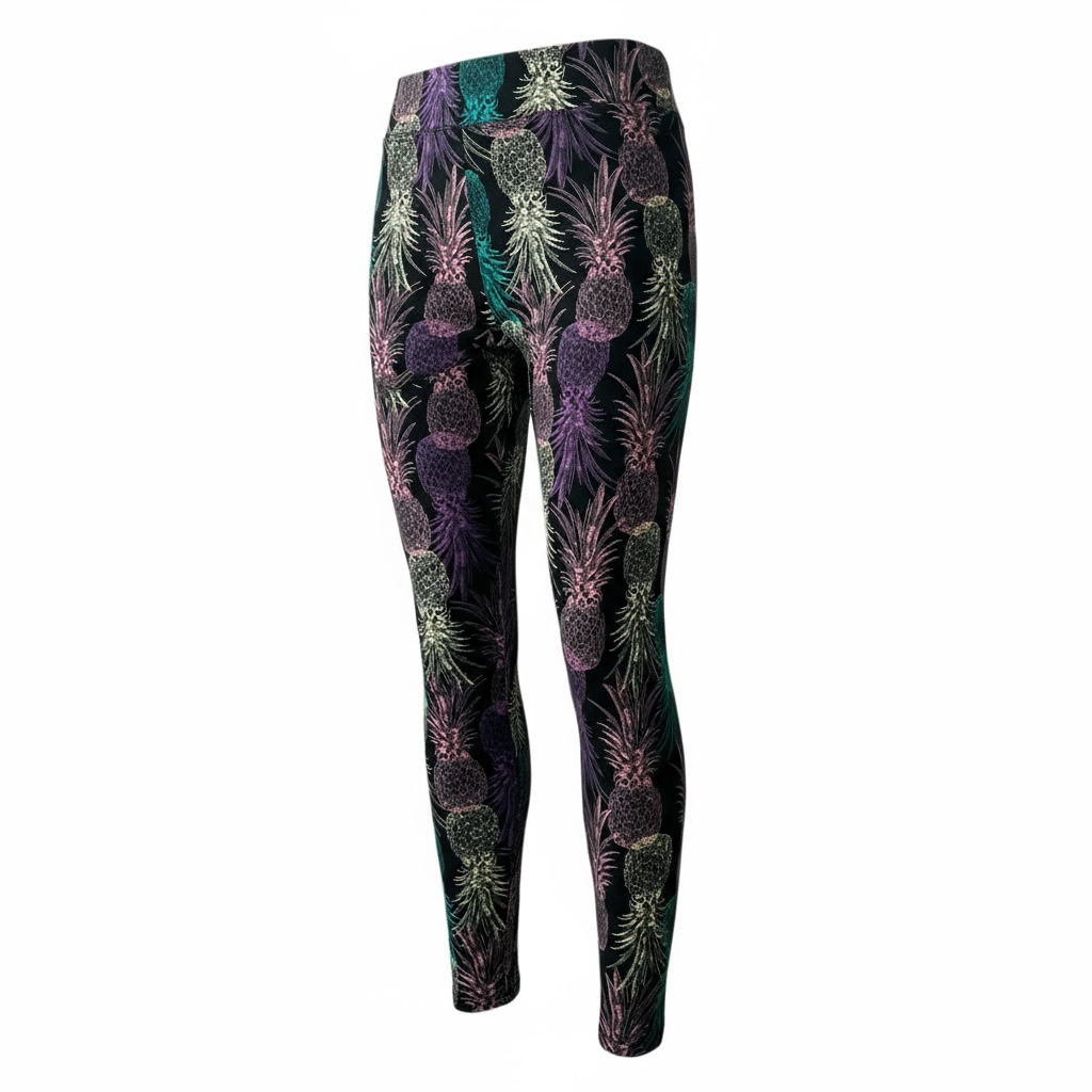 Leggings - Black Multi Pineapples