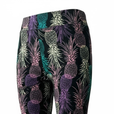 Leggings - Black Multi Pineapples