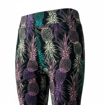 Leggings - Black Multi Pineapples