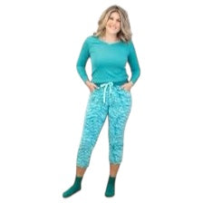 Cozy Crystal Teal Animal Print
