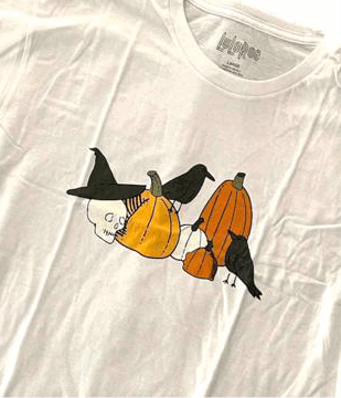 Halloween Rocker Tee - Pumpkins and Ravens Graphic