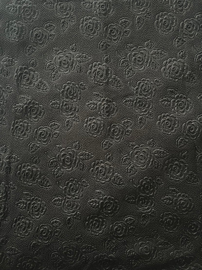 Cassie Pencil Skirt - Embossed Rose Black Bronze