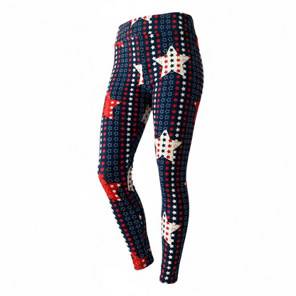 Leggings - Red White and Blue Stars