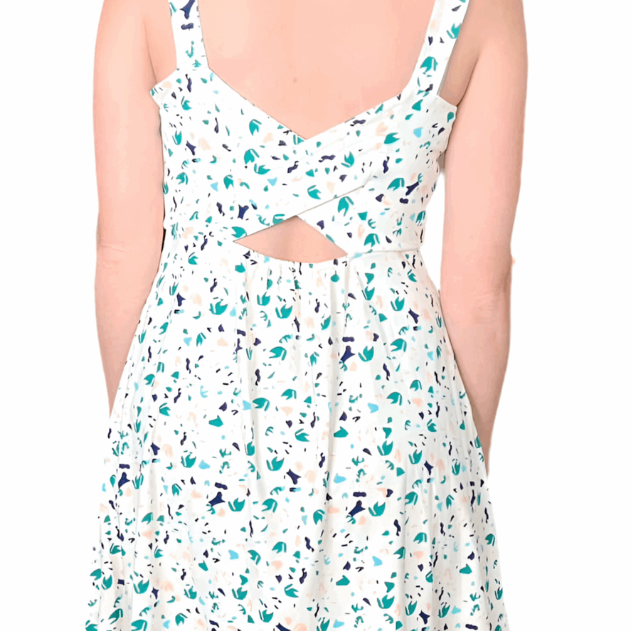 Navy - Cream Teal Terrazzo