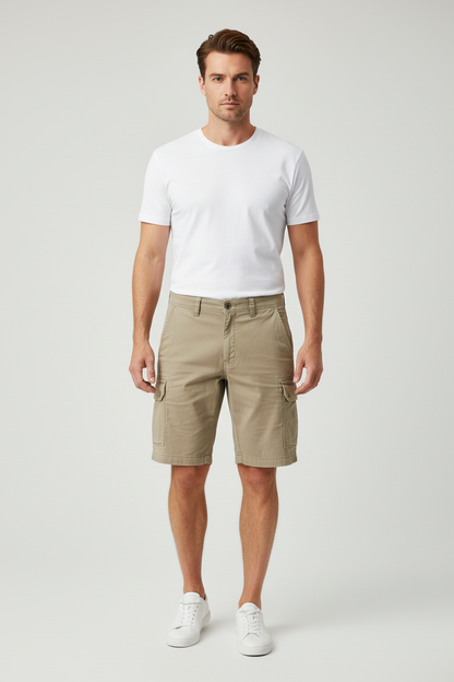 The Foundry Big and Tall - Men’s Khaki Cargo Shorts