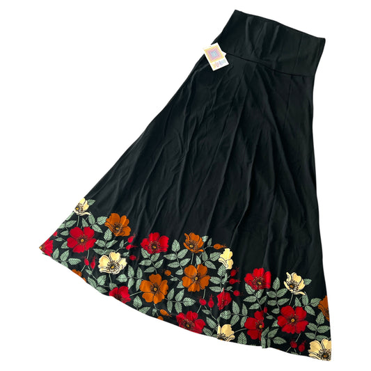 LuLaRoe Maxi Skirt - Black and Red Floral