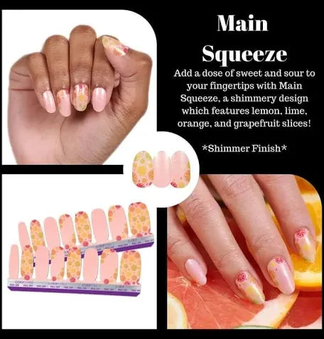Shimmery fruit slices nail strips by color Street