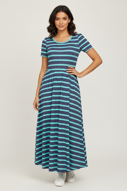 Riley - Purple Teal Stripe